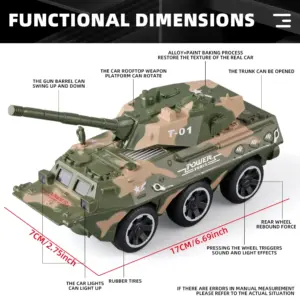 Metal Tank Armored Vehicle Toy with Sounds 12 S0268f610b8ee4928af4b0dea63d12606y