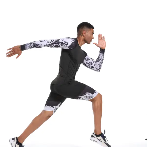Men's 3D Printed Long Sleeve Compression Shirt - Image 5