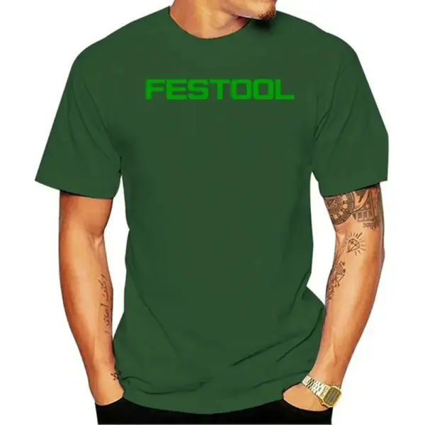 Festool Men's Cotton Round Collar T-Shirt - Image 7
