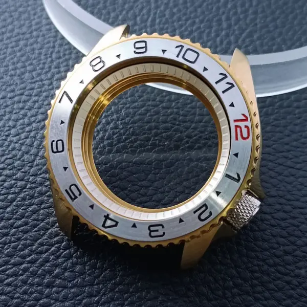 42mm Gold Rose Gold Stainless Steel Watch Case - Image 21