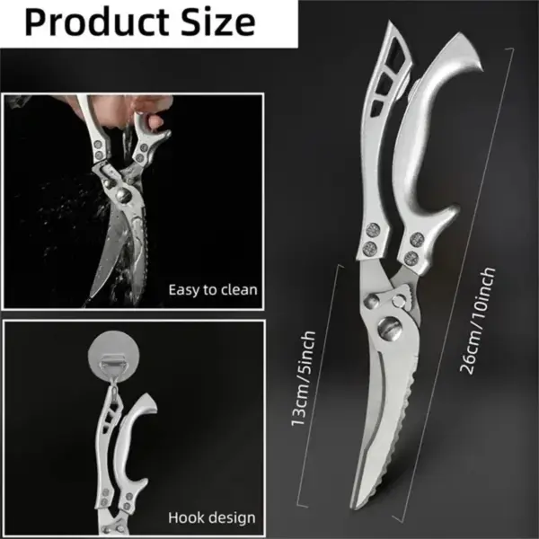 Stainless Steel Kitchen Poultry Shears Set - Image 5