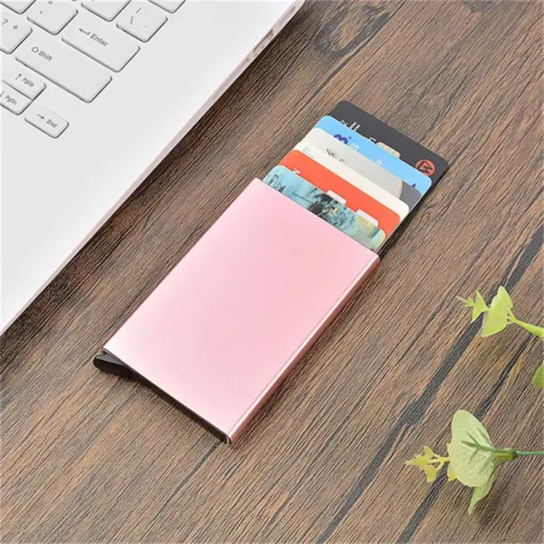 Slim RFID Credit Card Holder Metal Wallet - Image 3