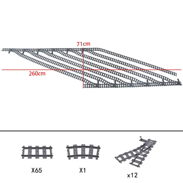 Flexible Building Block Train Tracks Set - Image 46