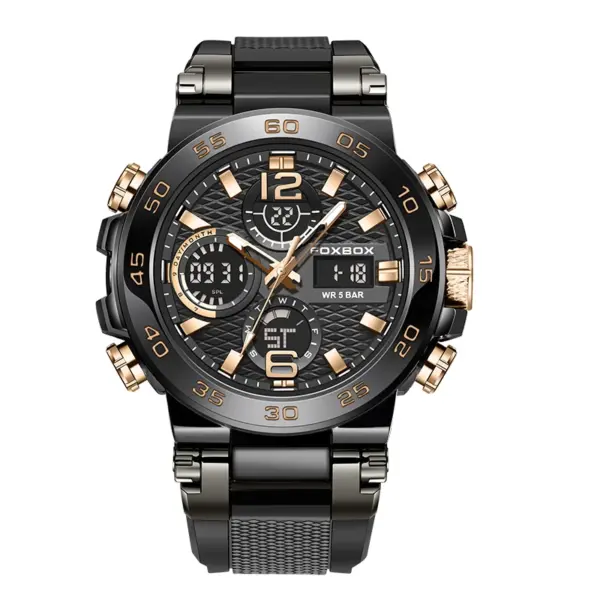 Men's Waterproof Dual Display Silicone Watch - Image 9