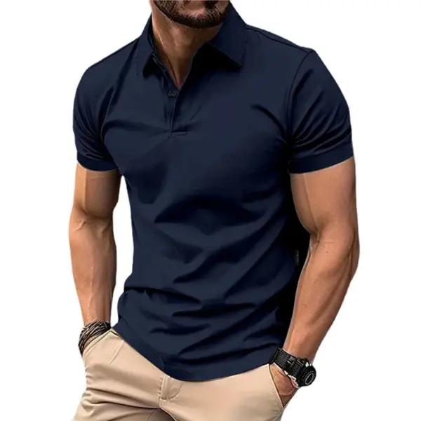 Men's Casual Short Sleeve Polo Shirt - Image 8