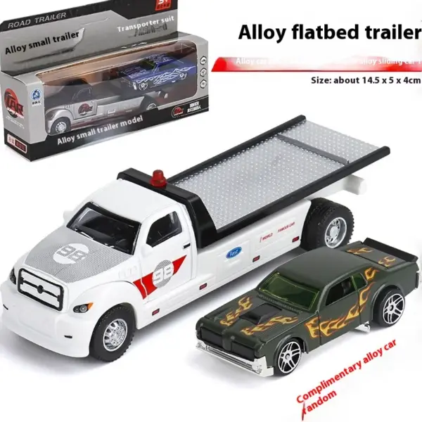 Metallic Flatbed Transporter Toy Car