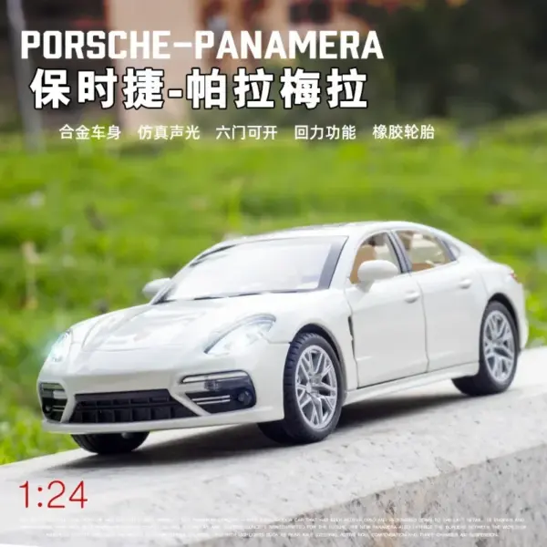 1:24 Diecast Porsche Panamera Toy Car Model - Image 8