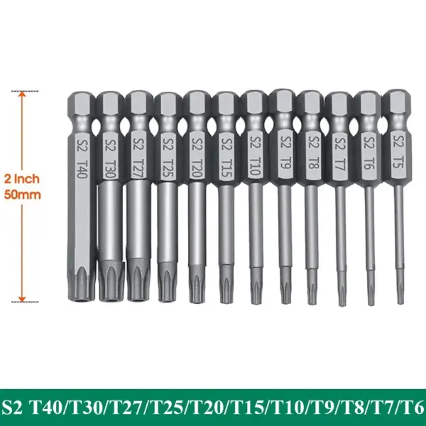 11-Piece S2 Steel Torx Security Bit Set - Image 7