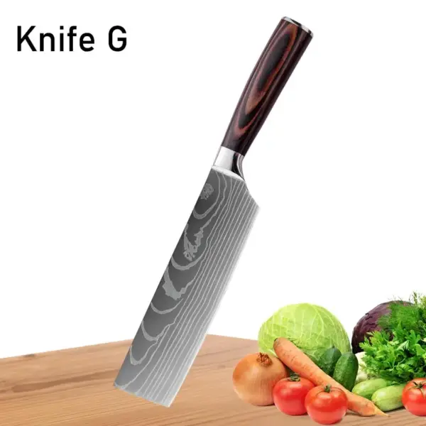 Japanese Chef Knife Stainless Steel Utility Cleaver - Image 8