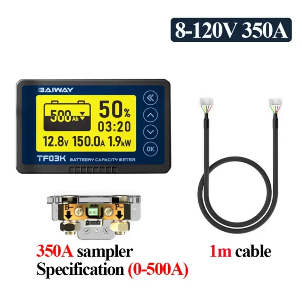 DC8-120V Battery Capacity Meter 50A/100A/350A/500A - Image 8