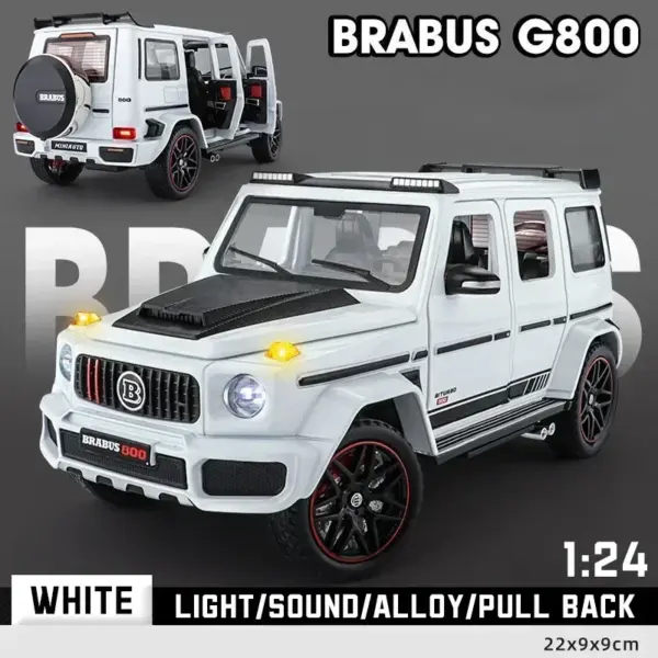 1:24 Mercedes Benz BRABUS G800 Diecast Model Car - Image 12