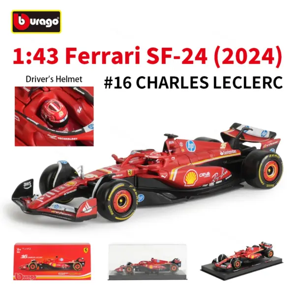 Bburago 1:43 Ferrari SF24 Diecast Model Car - Image 7