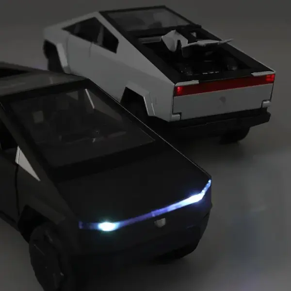 1:32 Tesla Cybertruck Diecast Model with Lights - Image 2