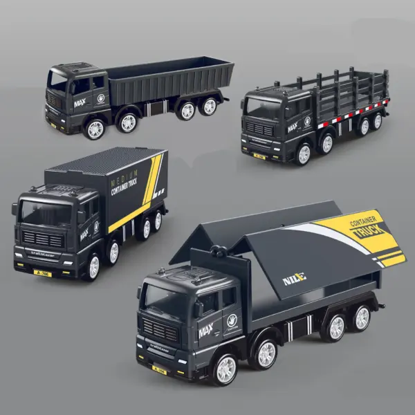 Pull Back Container Truck Model Toy 1:32 Scale - Image 3