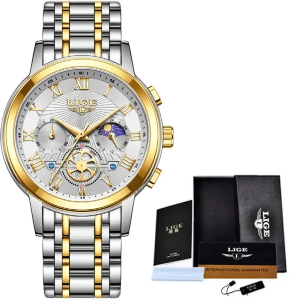 LIGE Women's Luxury Stainless Steel Watch - Image 7