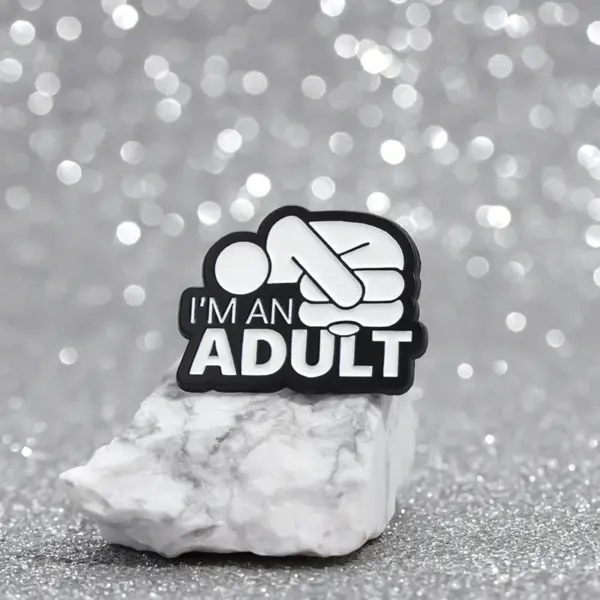 I'm An Adult Enamel Pin Brooch - Image 3