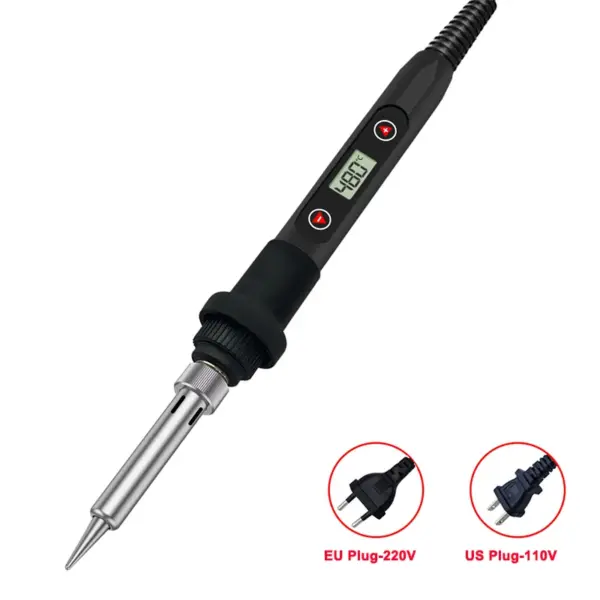 80W LCD Digital Adjustable Temperature Soldering Iron - Image 7