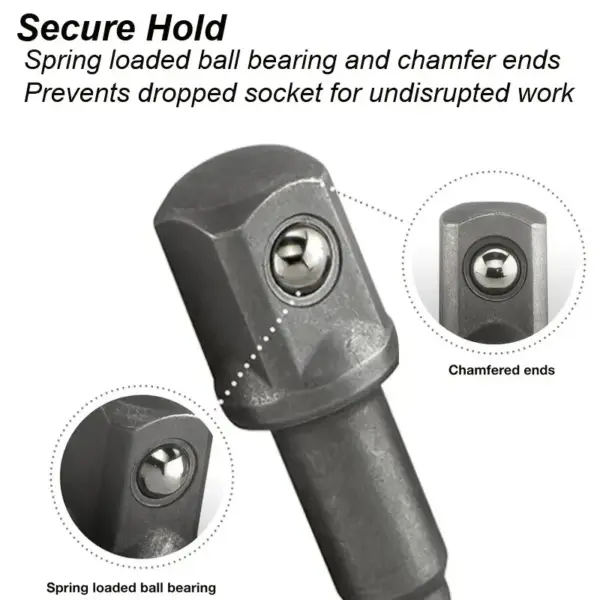 1/4 Hex Shank Impact Socket Adapter Set - Image 3