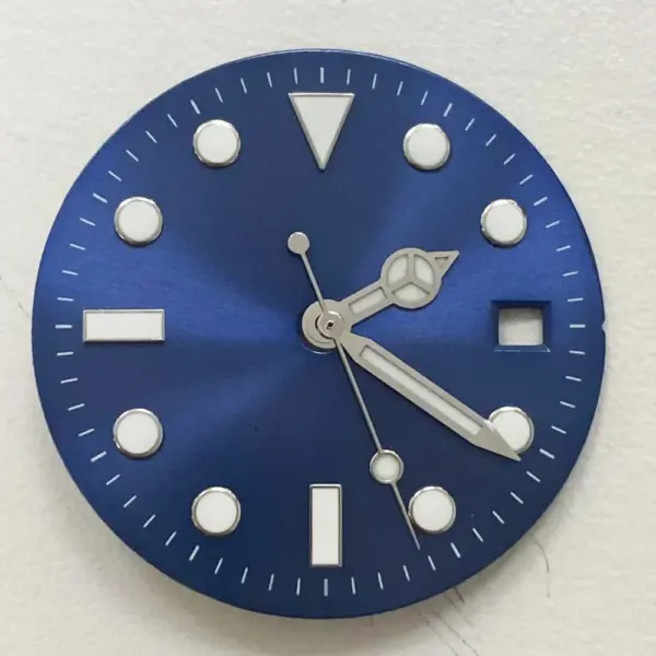 29mm Blue Luminous Watch Dial with Green Hands - Image 2