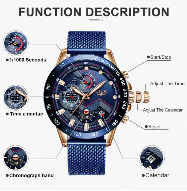 LIGE Women's Quartz Waterproof Wristwatch - Image 6