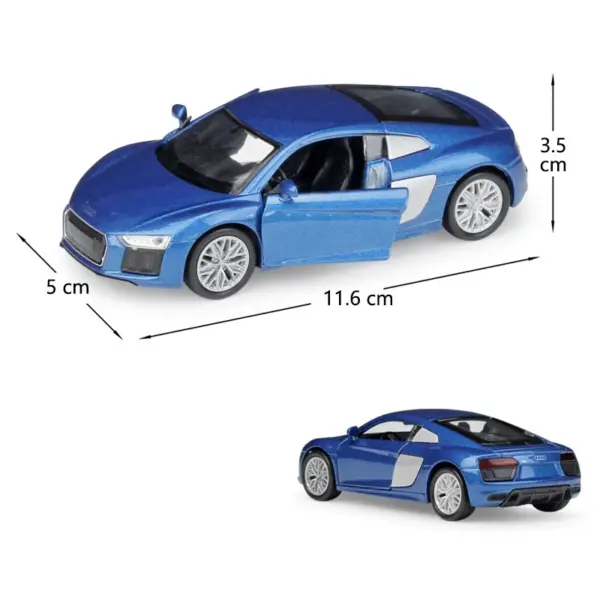 1:36 Audi R8 Coupe Diecast Model Car - Image 3