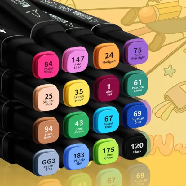 168 Colored Marker Pens Art Set - Image 2