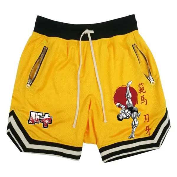 Hanma Baki Anime Quick Dry Mesh Shorts - Image 5