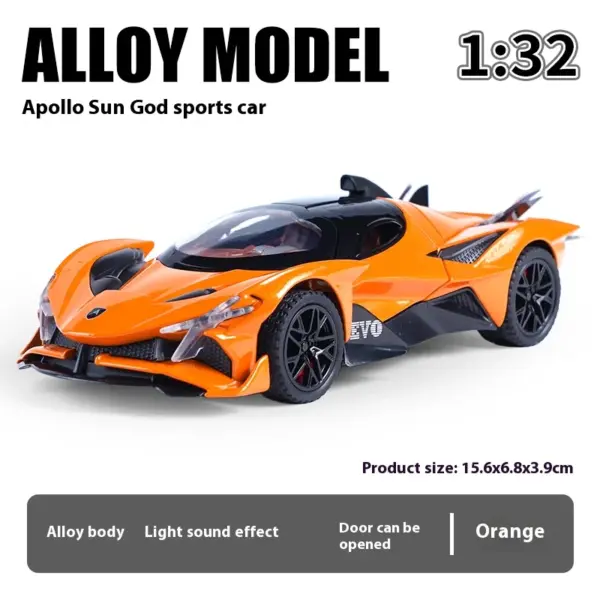 1:32 Scale Apollo EVO Alloy Model Car - Image 9