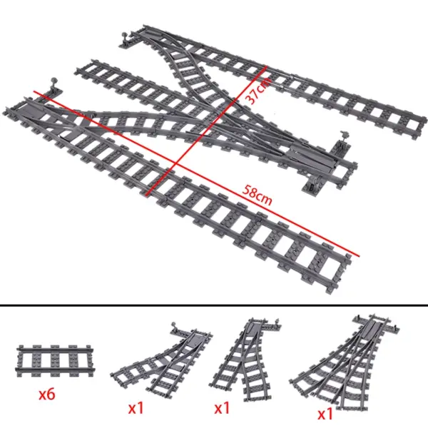 Flexible Building Block Train Tracks Set - Image 50