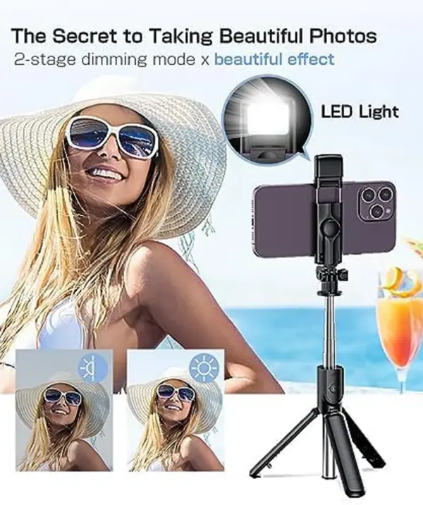 Bluetooth Selfie Stick Tripod for Smartphones - Image 2
