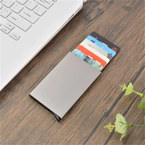 Slim RFID Credit Card Holder Metal Wallet - Image 9