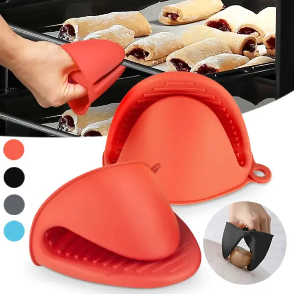 Set of 2 Heat Resistant Silicone Oven Mitts