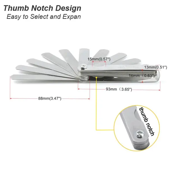 32-Blade Metric Feeler Gauge 0.04-0.88mm - Image 2