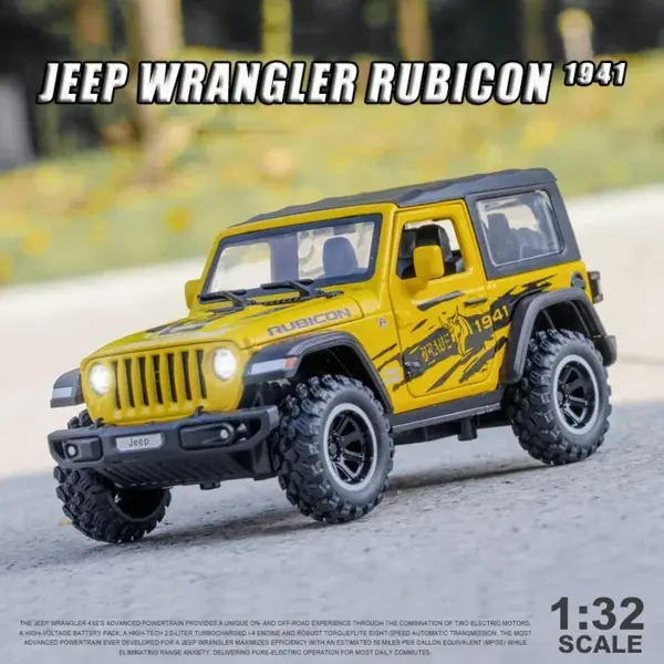 1:32 Jeep Wrangler Rubicon Diecast Model Car