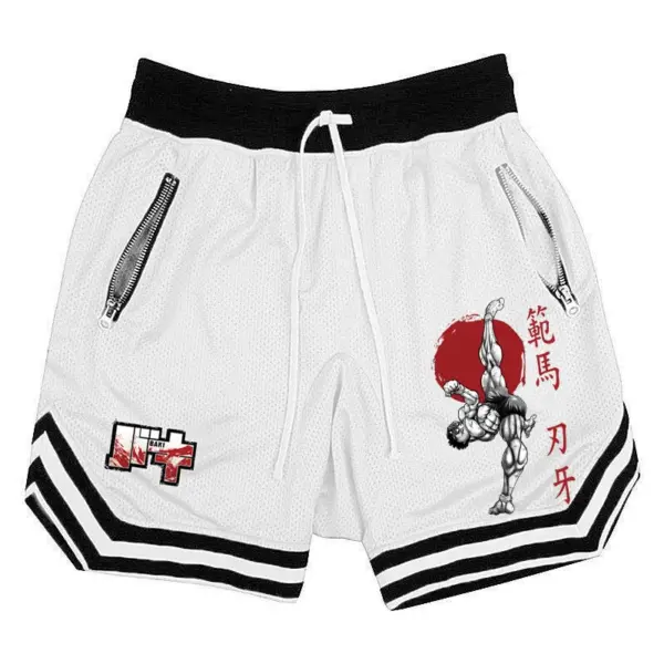 Hanma Baki Anime Quick Dry Mesh Shorts - Image 3