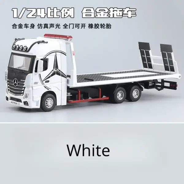 1:24 Scale Mercedes Benz Flatbed Truck Model - Image 10