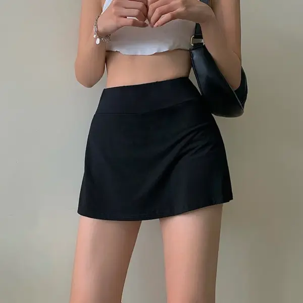 High Waist A-Line Mini Tennis Skirt for Women