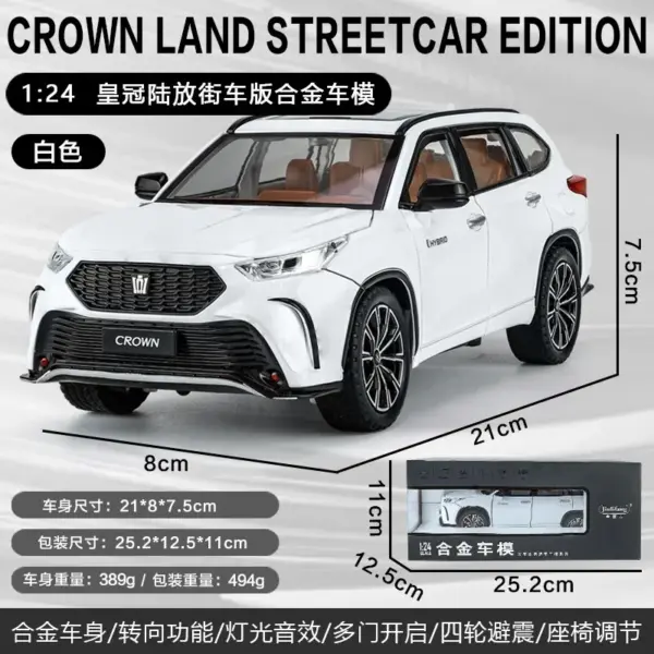 1:24 Toyota Crown Land Diecast Model Car - Image 6