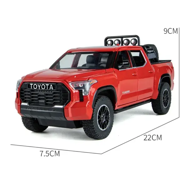 1:24 Scale Toyota Tundra Diecast Pickup Truck - Image 8