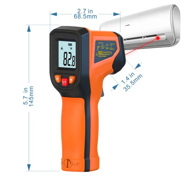 Infrared Thermometer -50 to 600°C Handheld Pyrometer - Image 5