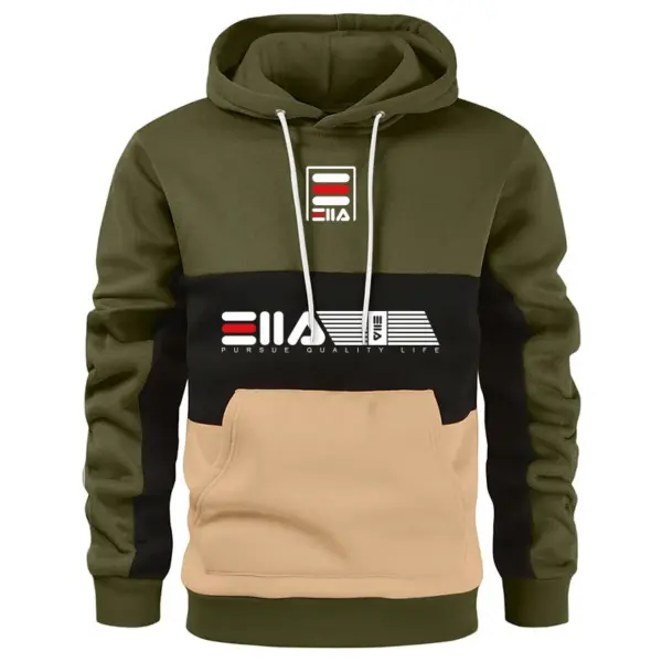 Men's Casual Printed Fleece Hoodie Jacket - Image 5
