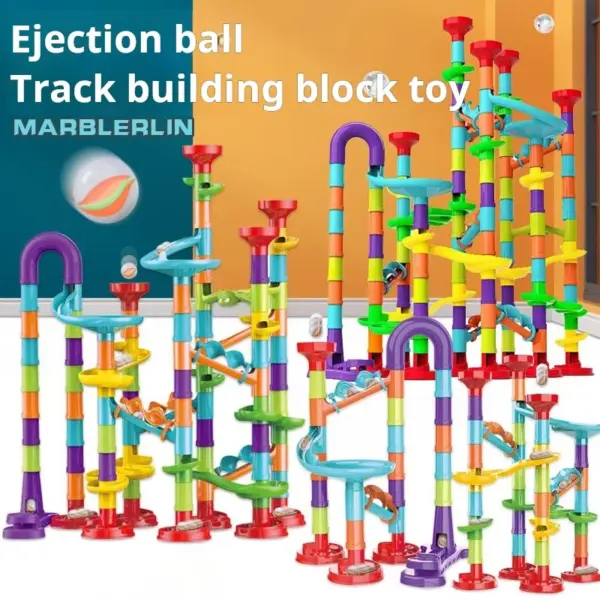 Building Blocks Marble Run Race Track Set - Image 2
