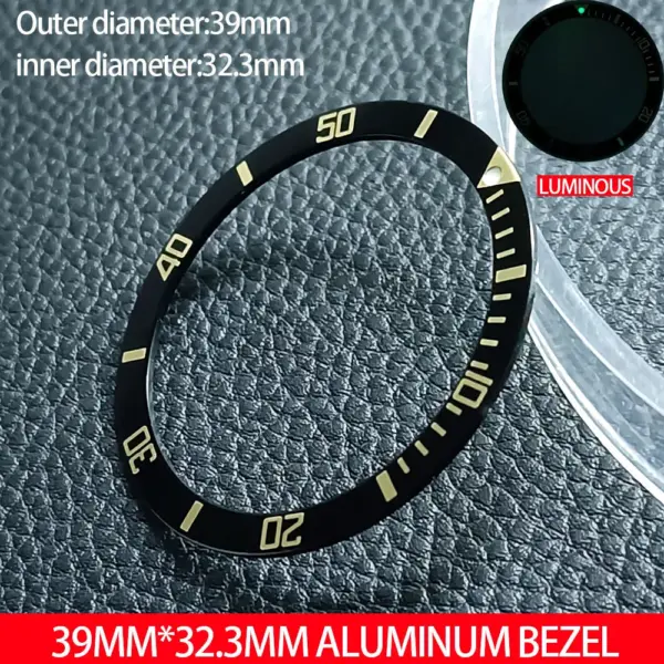 39mm Aluminum Bezel Insert for Diving Watches