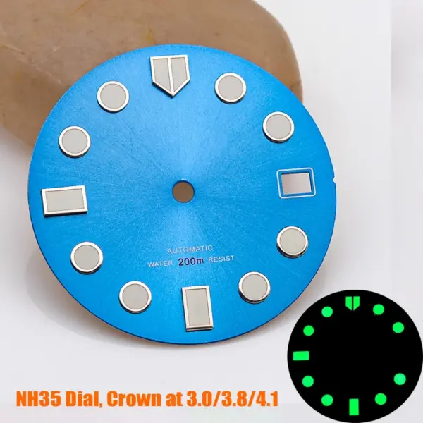 28.5mm Green Luminous Watch Dial for NH35 NH36 - Image 10