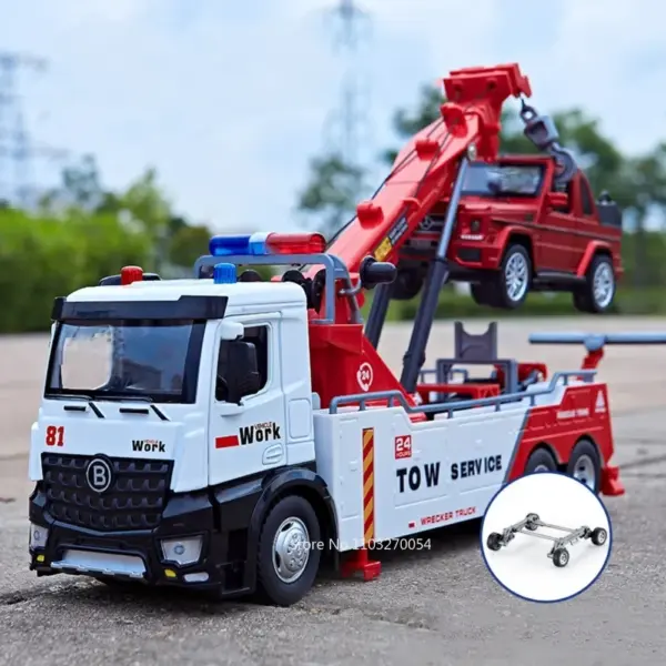 1:18 Alloy Rescue Truck Diecast Model Toy