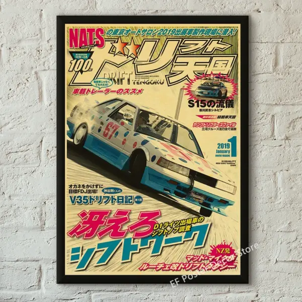 Vintage Motorsport GTR Cars Kraft Paper Poster - Image 19
