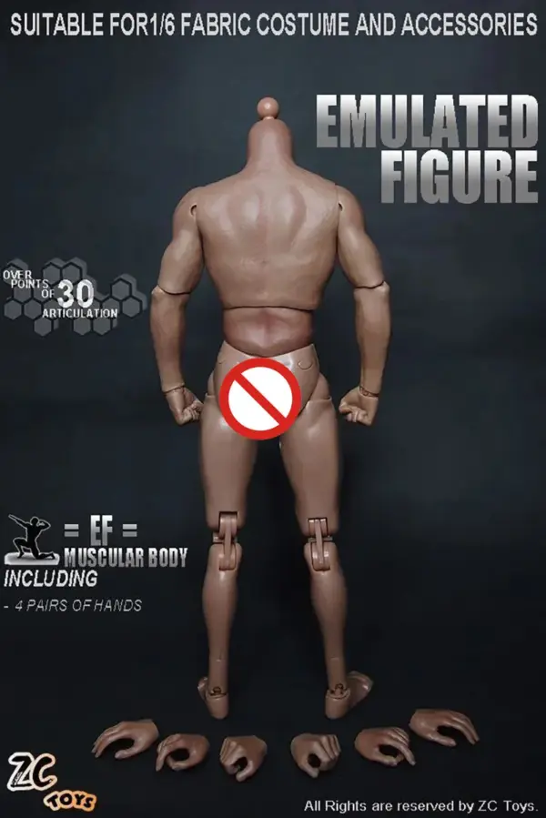 1/6 Scale Male Muscle Body Action Figure - Image 3