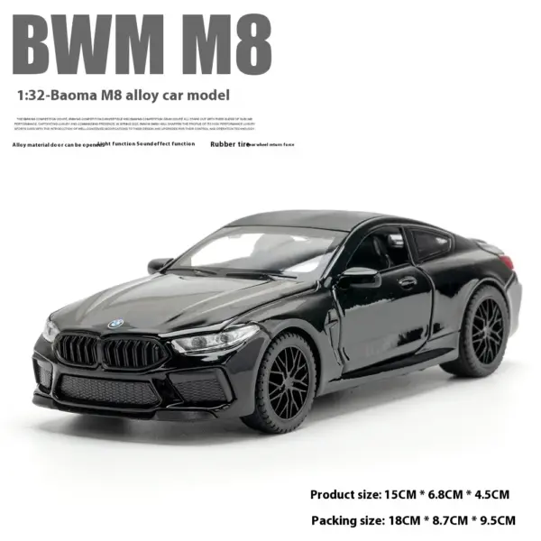 1:32 BMW M8 Alloy Model with Sound and Light - Image 7