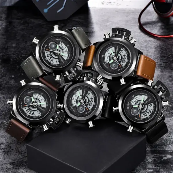 CURDDEN 7166 Dual Time Sports Watch - Image 6