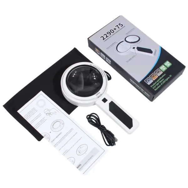 LED Handheld Magnifying Glass with 20X Zoom - Image 5